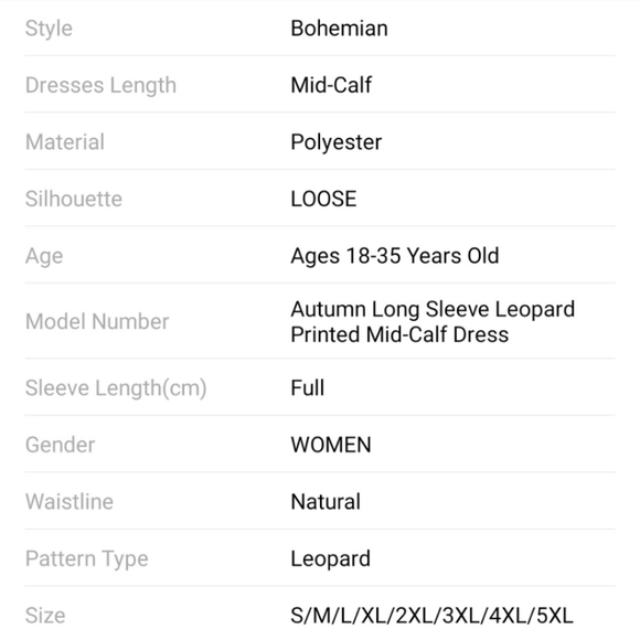 NWT Bohemian Leopard Print Dress S:Sm-Med - Picture 11 of 12